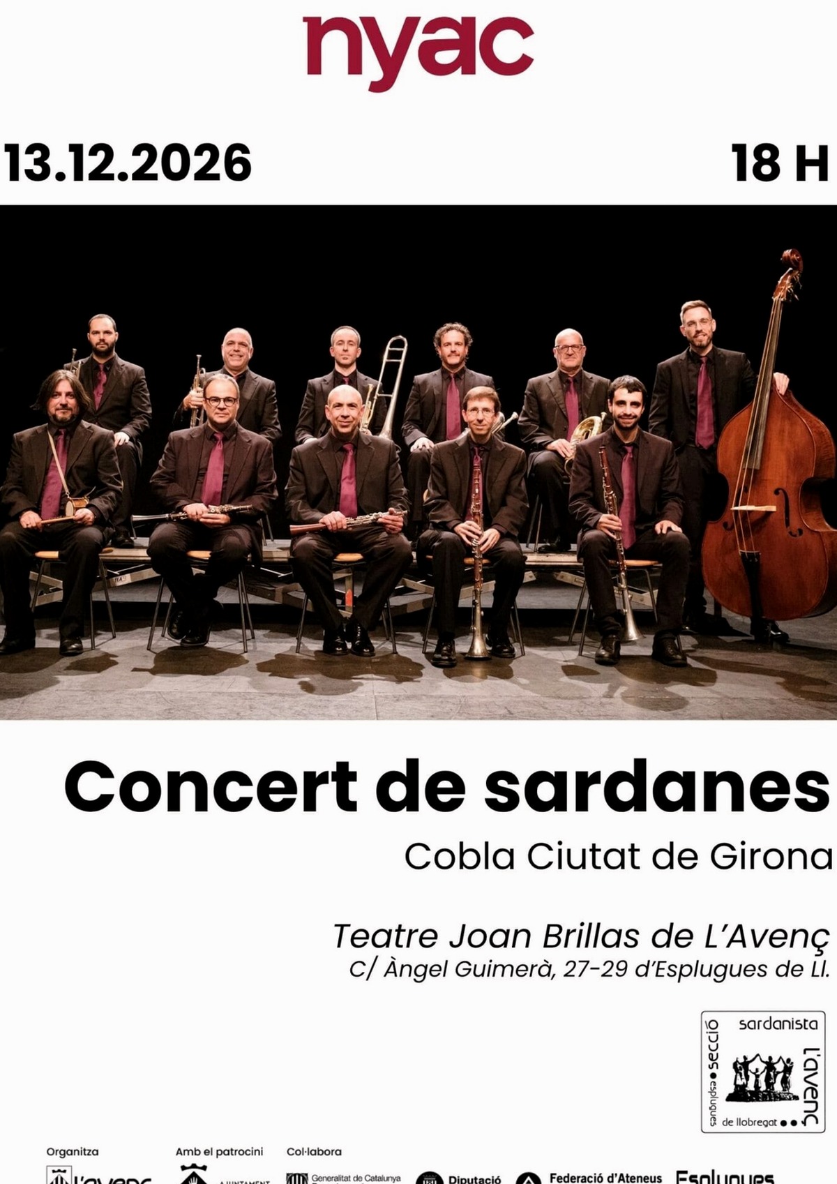 La Cobla Ciutat de Girona porta el concert de Nadal a L'Avenç