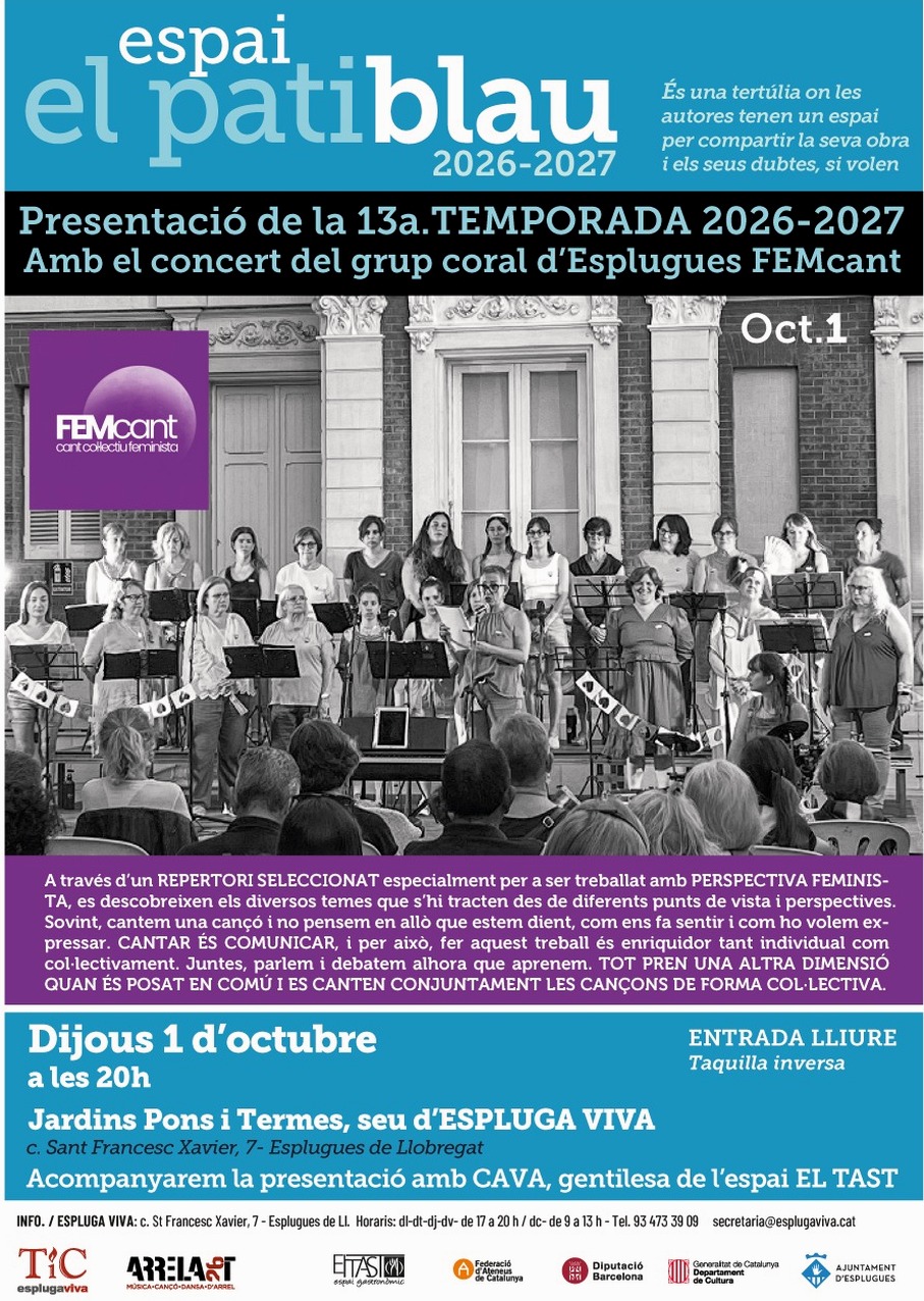 El Pati Blau obre la 13a temporada amb el cor FEMCant