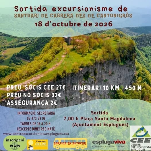 Sortida al Santuari de Cabrera des de Cantonigròs el 18 d'octubre